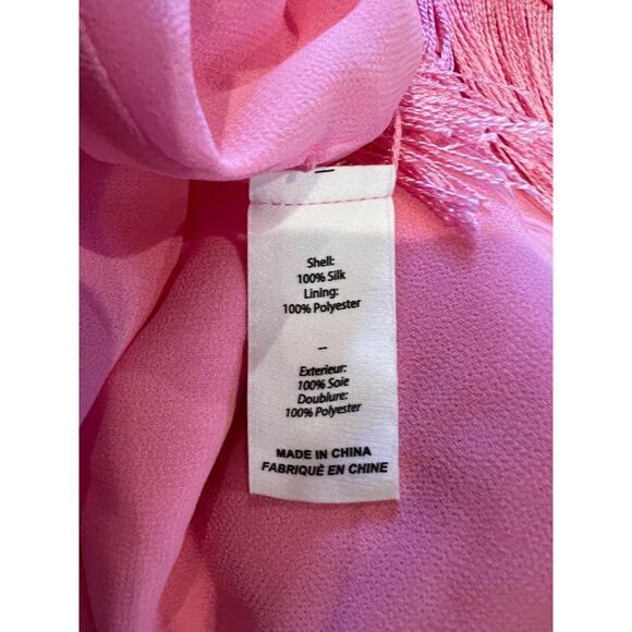 Cinq a Sept Octavia pink fringe Dress in Flamingo size 2 - Picture 11 of 11